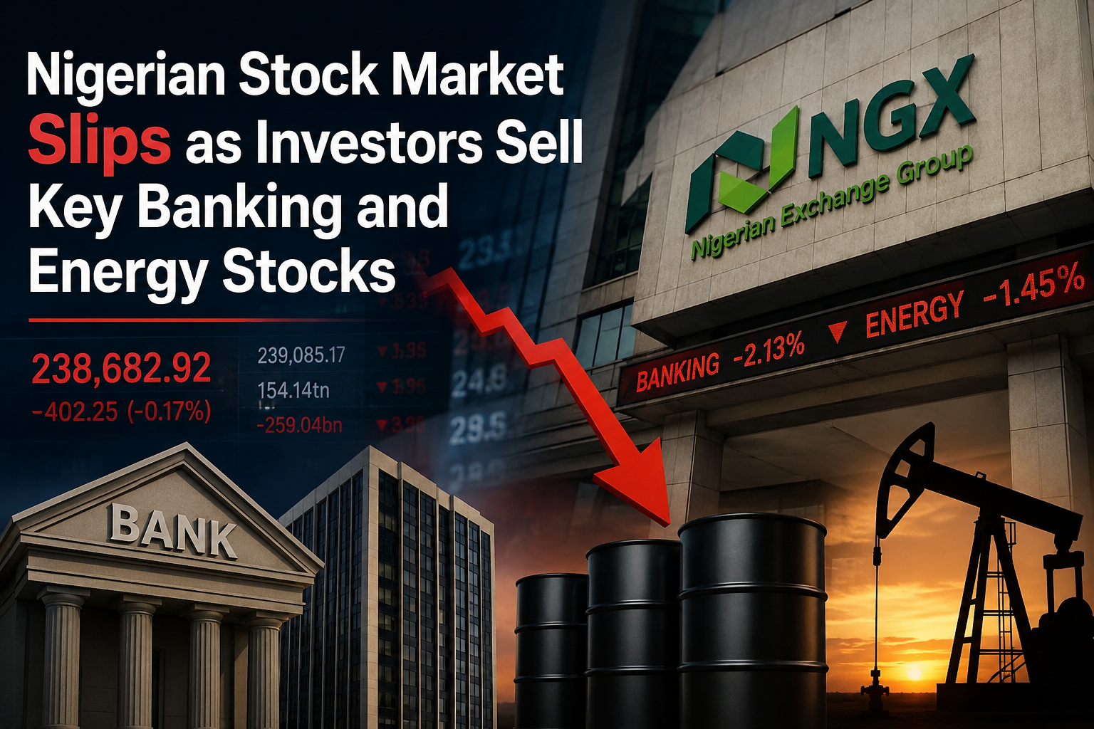 Nigerian Stock Market Slips as Investors Sell Key Banking and Energy Stocks
